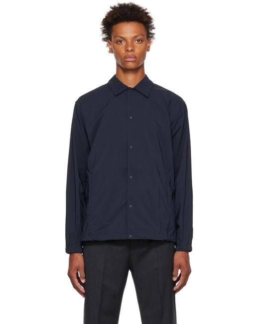 Theory Synthetic Nacy City Coach Jacket in Blue for Men | Lyst