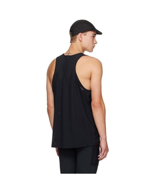 Satisfy Black Space-O Running Top for men