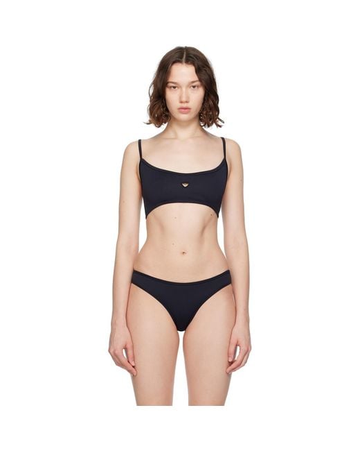 Baserange Black Heart Bikini Top