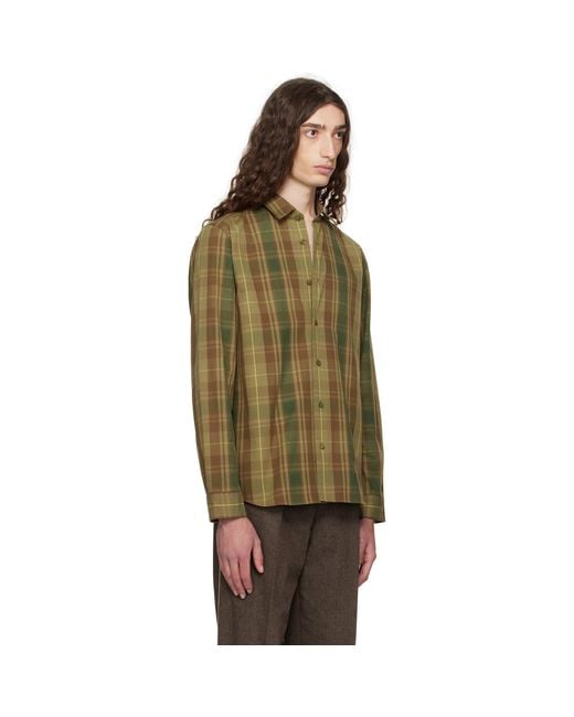 HUGO Green Check Shirt for men