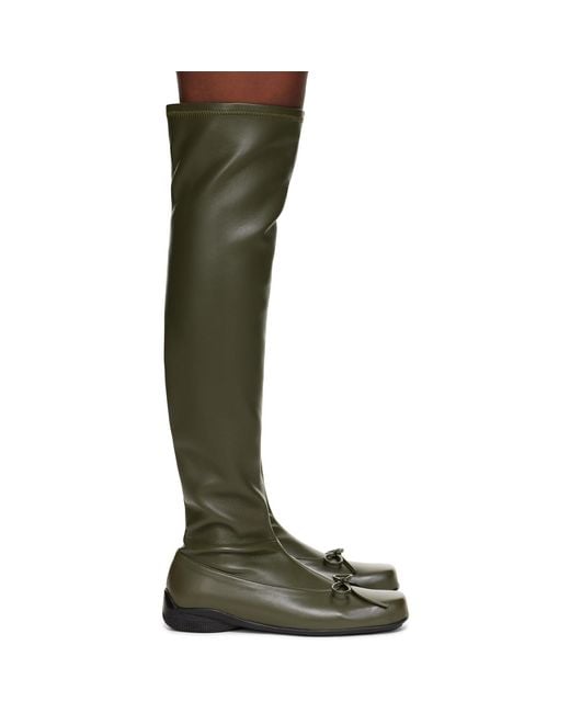 OPEN YY Black Thigh High Ballet Boots