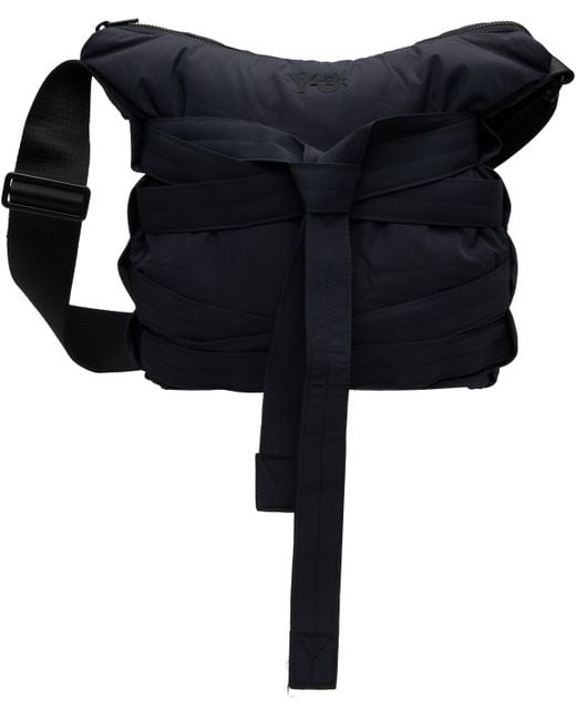 Y-3 Black Cinch Shoulder Bag