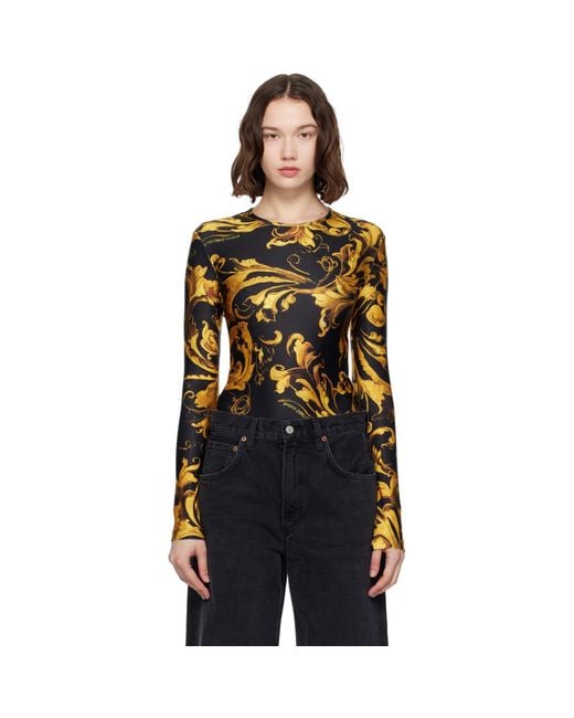 Versace Jeans Couture Black Lycra Bodysuit