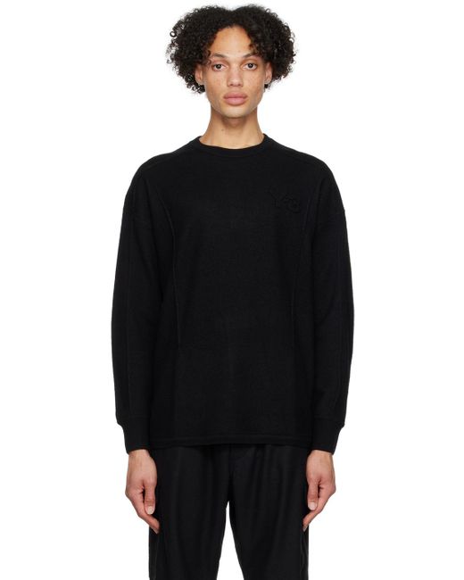 Y-3 Black Embossed Sweater for men