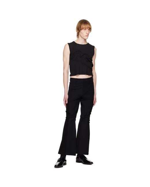PONDER.ER Black Twisted Tank Top for men