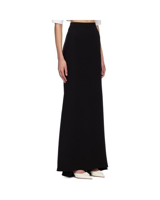 Valentino Black Fla Maxi Skirt
