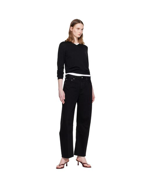 Citizens of Humanity Black Miro Long Relaxed Jeans