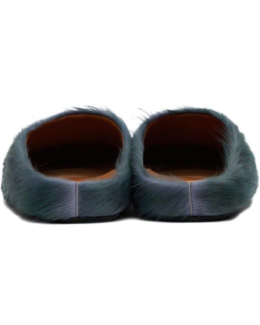 Marni Black Blue Fussbett Loafers