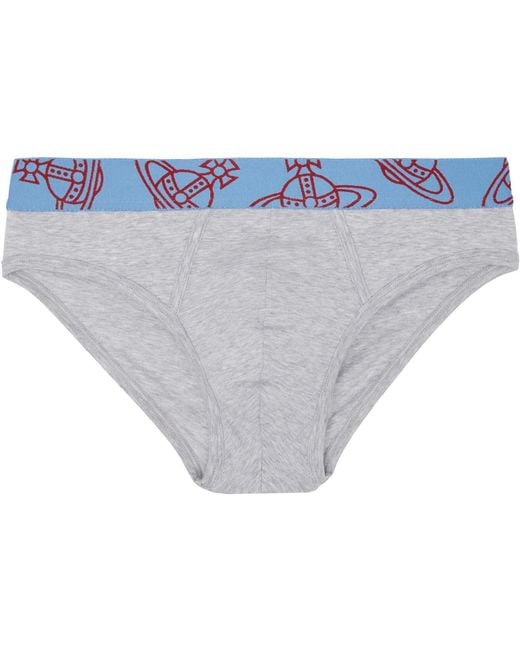 Vivienne Westwood Gray Three-Pack Slip Band Briefs for men