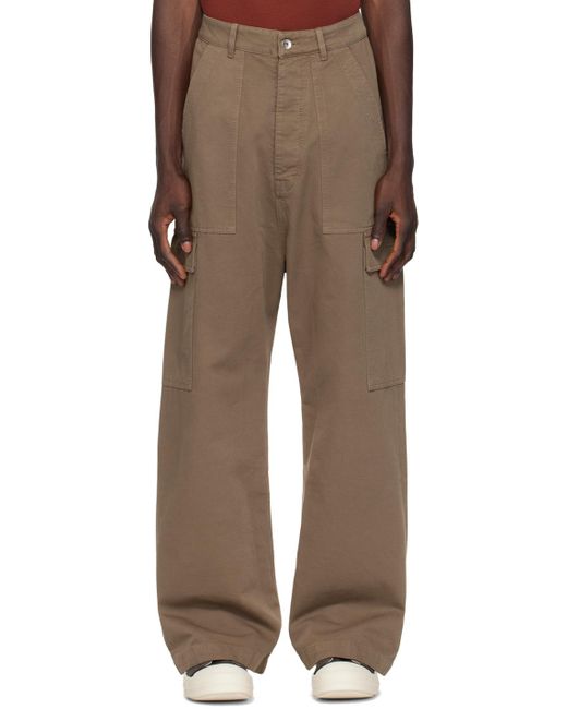 Pantalon cargo ample gris Rick Owens pour homme en coloris Brown