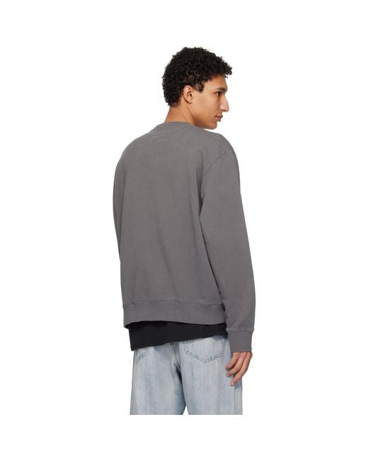 MM6 by Maison Margiela Gray Utility Pocket Sweatshirt for men