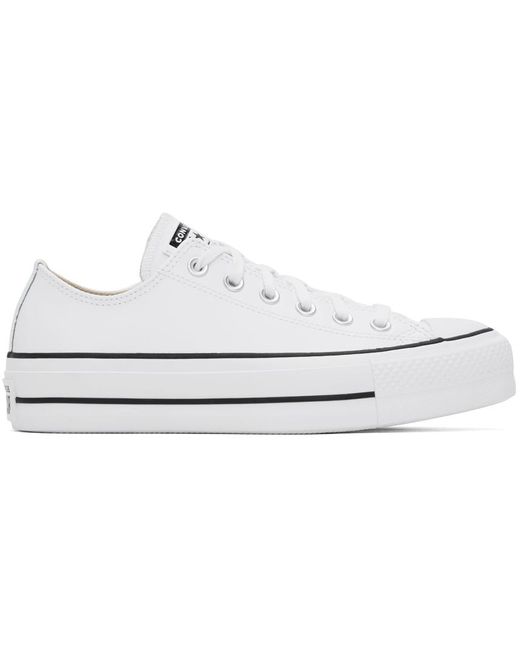 Baskets Basses Chuck Taylor All Star Blanches En Cuir À Plateforme Converse pour homme en coloris Black