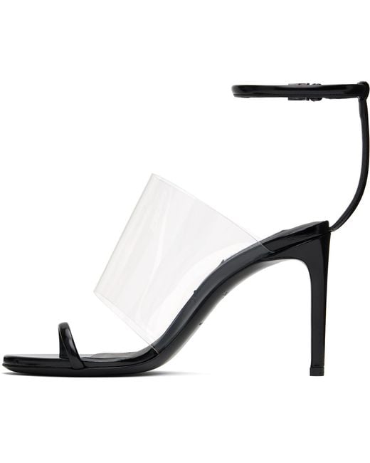 Alaïa Black Asymmetric Heeled Sandals
