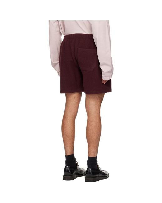 Rier Red Ssense Exclusive Fleece Shorts for men