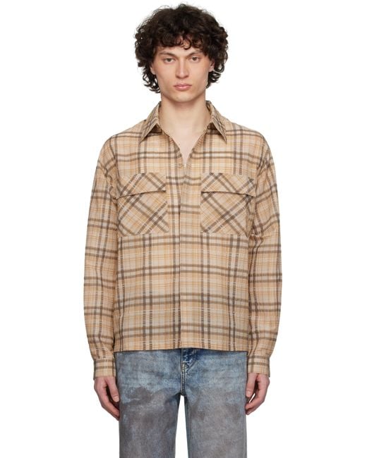 Represent Black Sheer Flannel Shirt for men