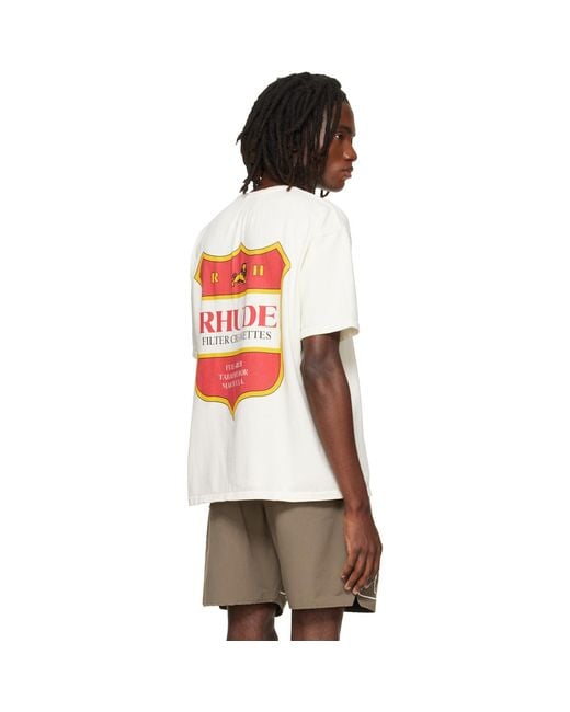 Rhude White Off- Filtaro Crest T-Shirt for men