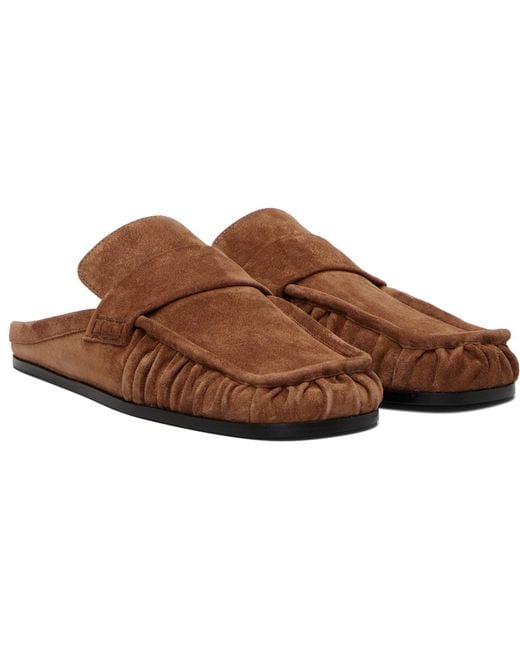Jil Sander Black Tan Moc Toe Loafers
