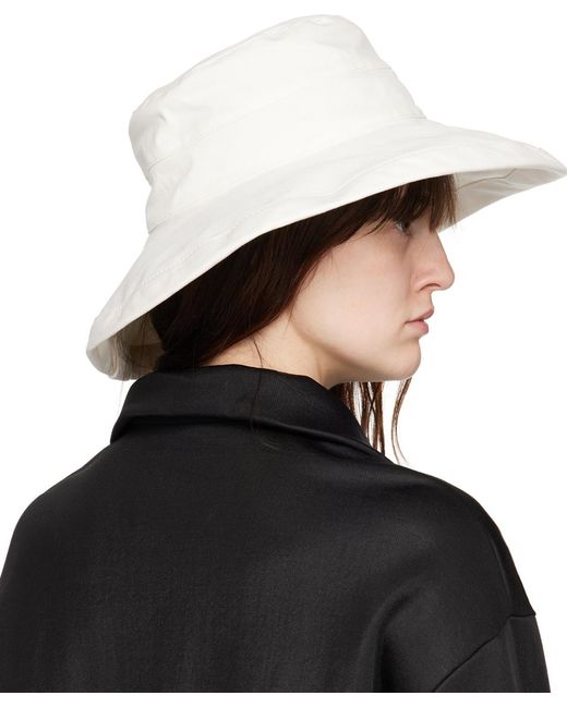 Jil Sander Black White Bucket Beach Hat