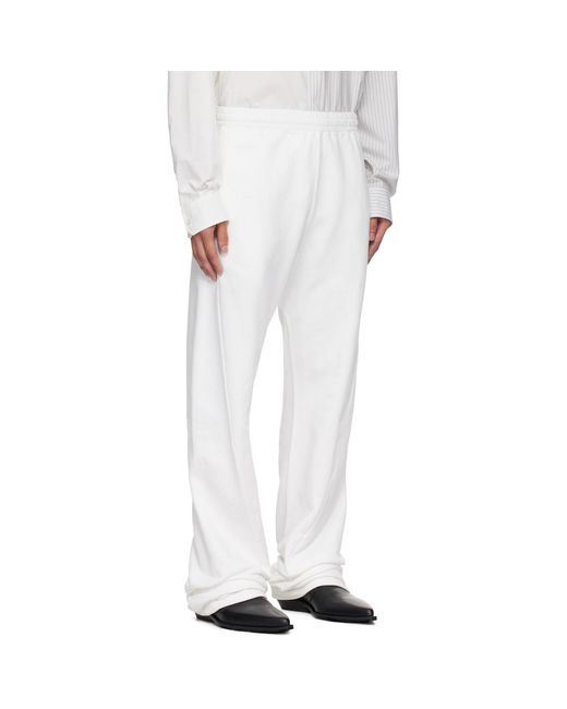 MM6 by Maison Margiela White Drawstring Sweatpants for men