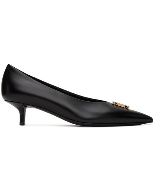 Burberry Black Leather Point-toe Pump