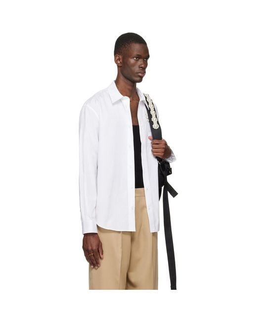 Simone Rocha Black Embellished Classic Shirt for men