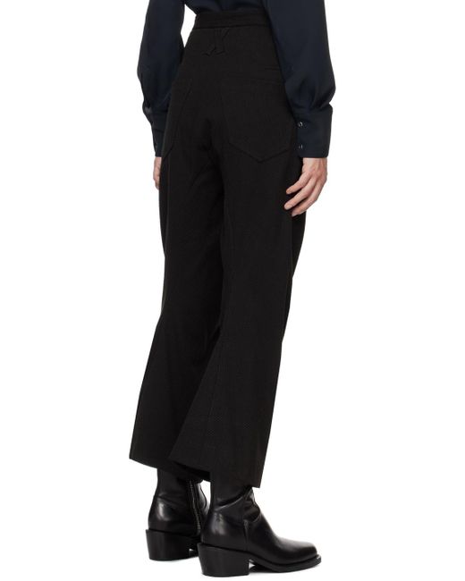 KOZABURO Black 3d Shaped Trousers for men