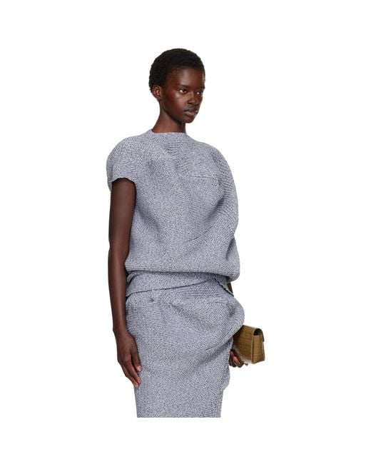 Issey Miyake Blue Found Stone Top