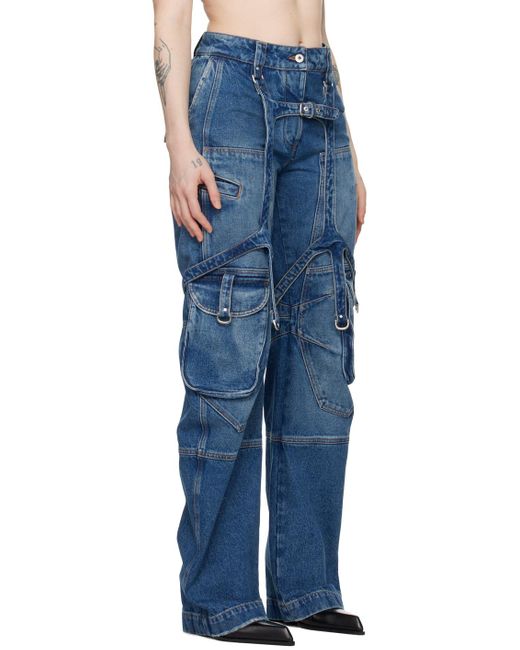 Off-White c/o Virgil Abloh Blue Cargo Over Jeans