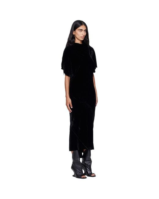 Rick Owens Black Tower Seb Midi Dress