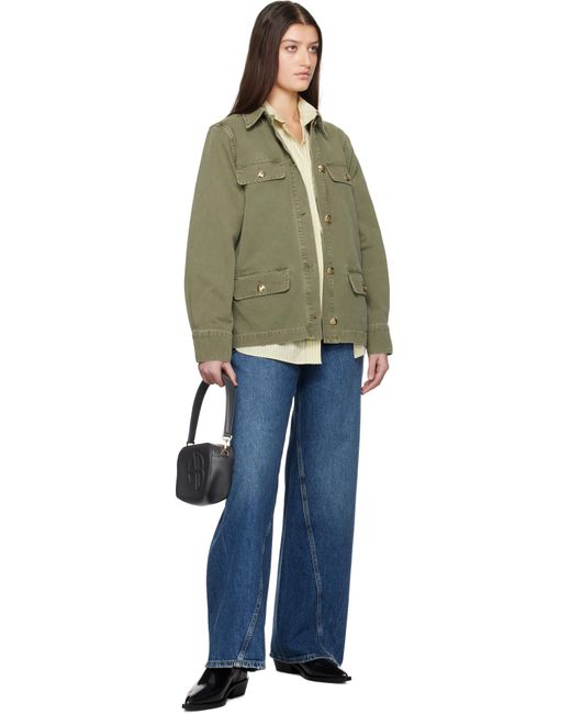 Anine Bing Khaki Corey Jacket in Green | Lyst UK