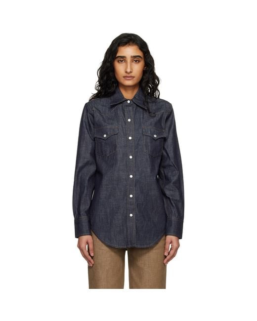 A.P.C. Black Western Denim Shirt