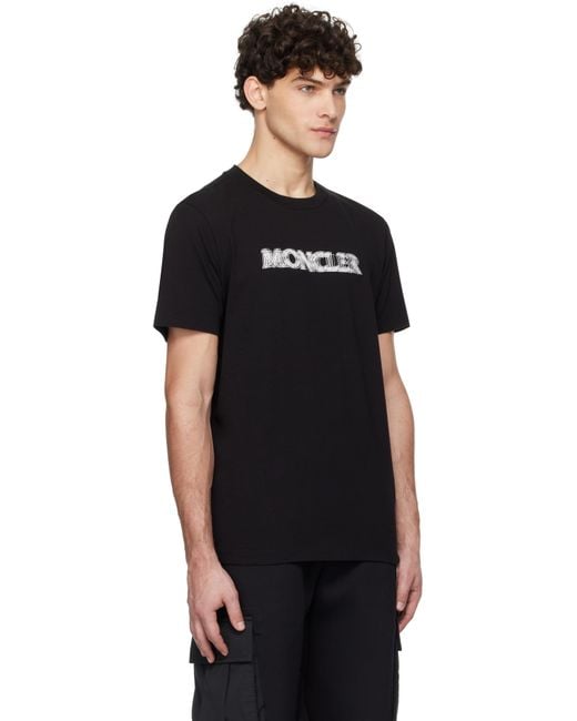 Moncler Black S/s T-shirt for men