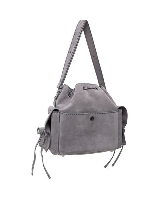 Acne Gray Multipocket Bucket Bag