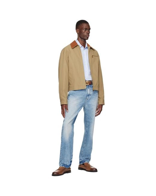 Versace Blue Pencil Jeans for men