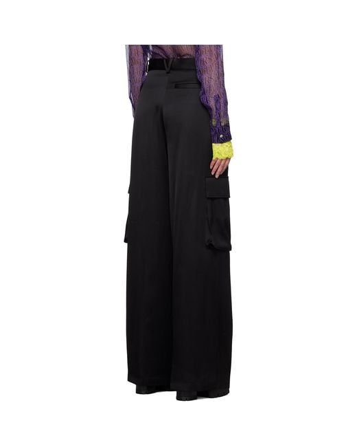Versace Black Straight Leg Tailored Pants