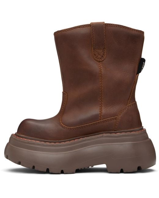 R13 Brown Ssense Exclusive Chunky Workwear Boots