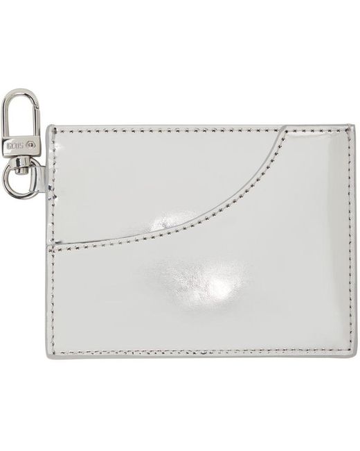 Gcds Silver Comma Mirror Card Holder in White Lyst