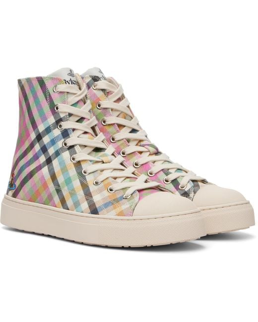 Vivienne Westwood Blue High Top Plimsoll Sneakers for men