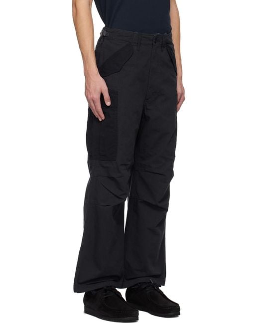Nanamica Black Wide-leg Cargo Pants for men