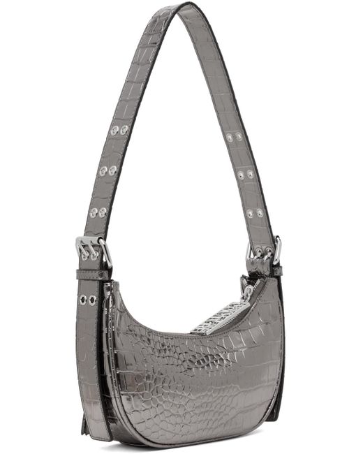 Versace Gray Metallic Bag