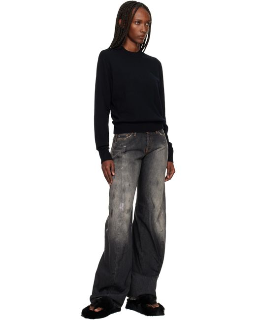 Acne Black Crewneck Sweater