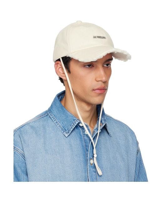 Jacquemus Blue Off- 'The Artichaut' Denim Cap for men