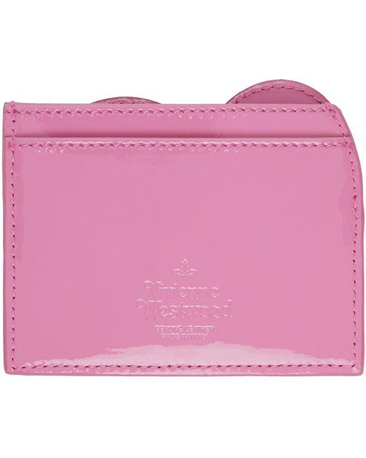 Vivienne Westwood Saffiano Leather Card Holder - Pink