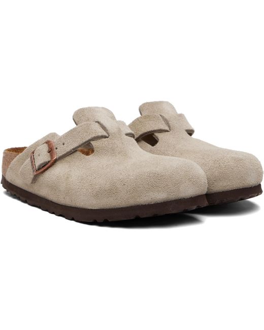 Birkenstock Brown Narrow Boston Soft Footbed Slip-On Loafers