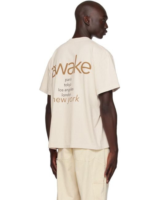 AWAKE NY Natural City T-shirt for men