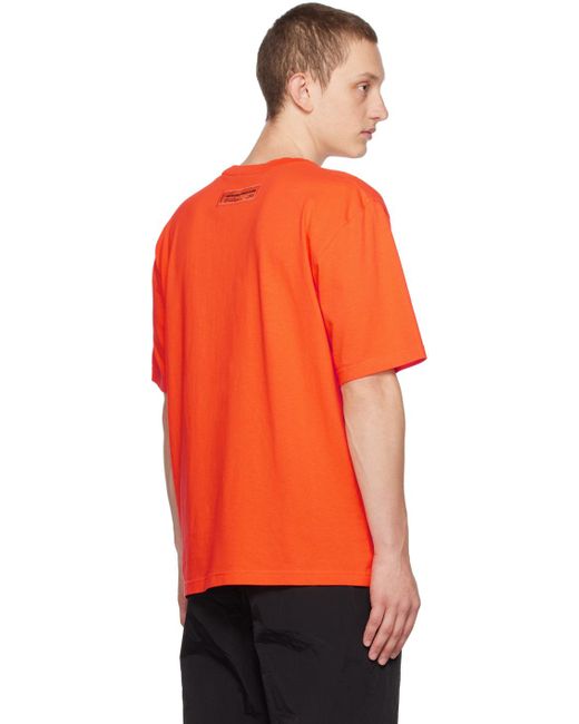 Heron Preston Orange 'heron' T-shirt for men