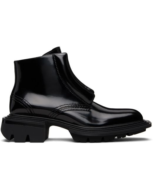 untitlab Black Reel Derbies Boots for men