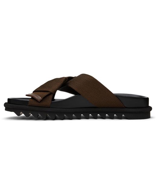 【関税込み】Dries Van Noten ブラック クリスクロス サンダル Black Criss-Crossing Sandals by Dries Van Noten on Sale