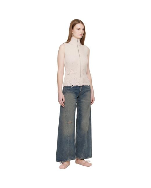 MM6 by Maison Margiela Blue Distressed Jeans