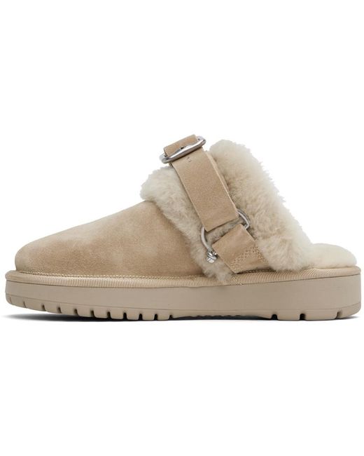 Burberry Black Suede & Shearling Chubby Slippers